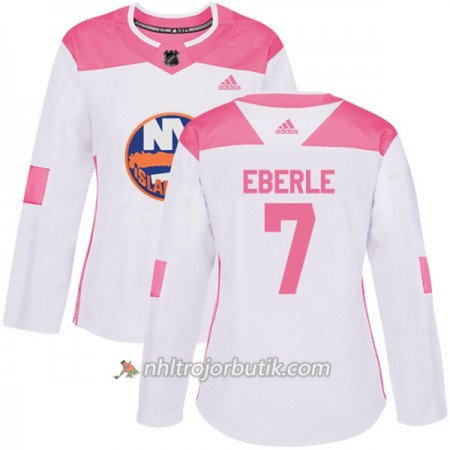 Dame Ishockey New York Islanders Tröja Jordan Eberle 7 Adidas 2017-2018 Vit Rosa Fashion Authentic Dame Ishockey New York Islanders Tröja Jordan Eberle 7 Adidas 2017-2018 Vit Rosa Fashion Authentic